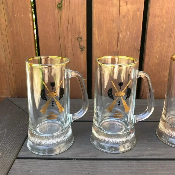 Vintage MCM Curling Beer  Steins - Picture 2 of 8